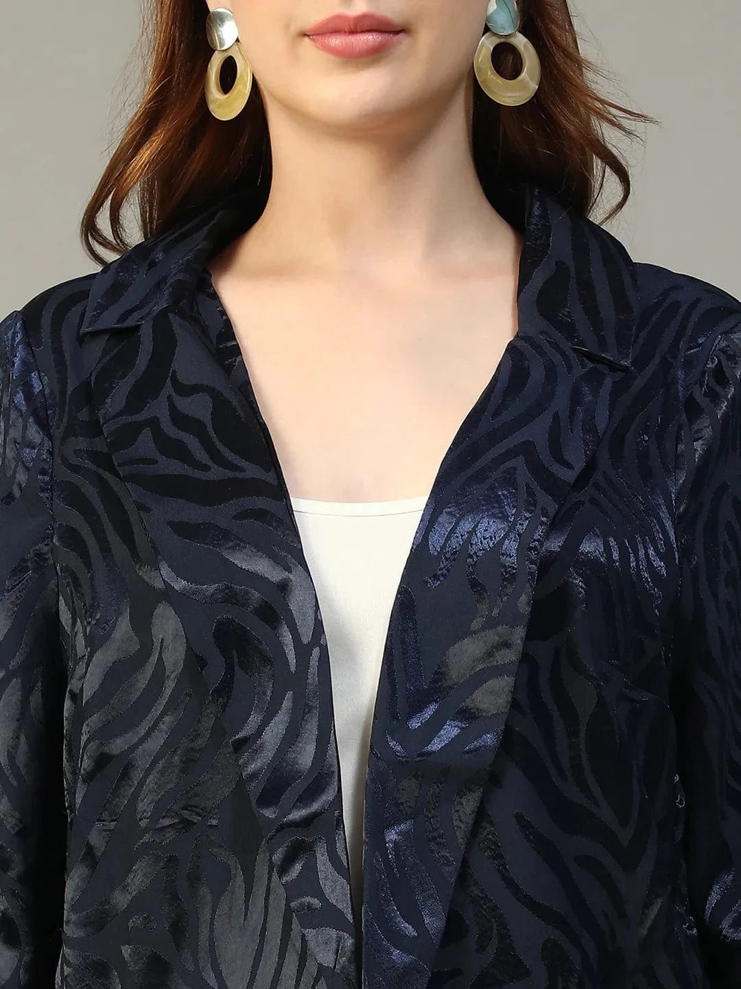 Navy Blue Women Blazer