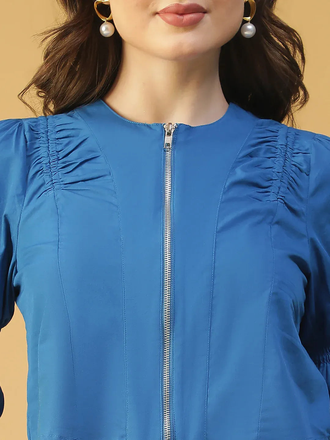 Blue Cotton Women’s  Crop Top