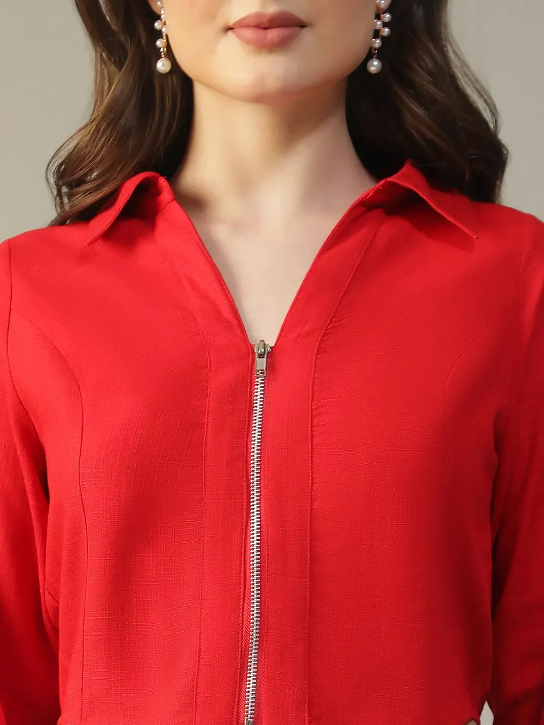 Red Cotton Women’s Crop Top