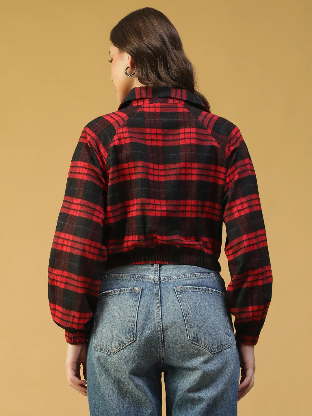 Women's Red Check Cotton Shirt