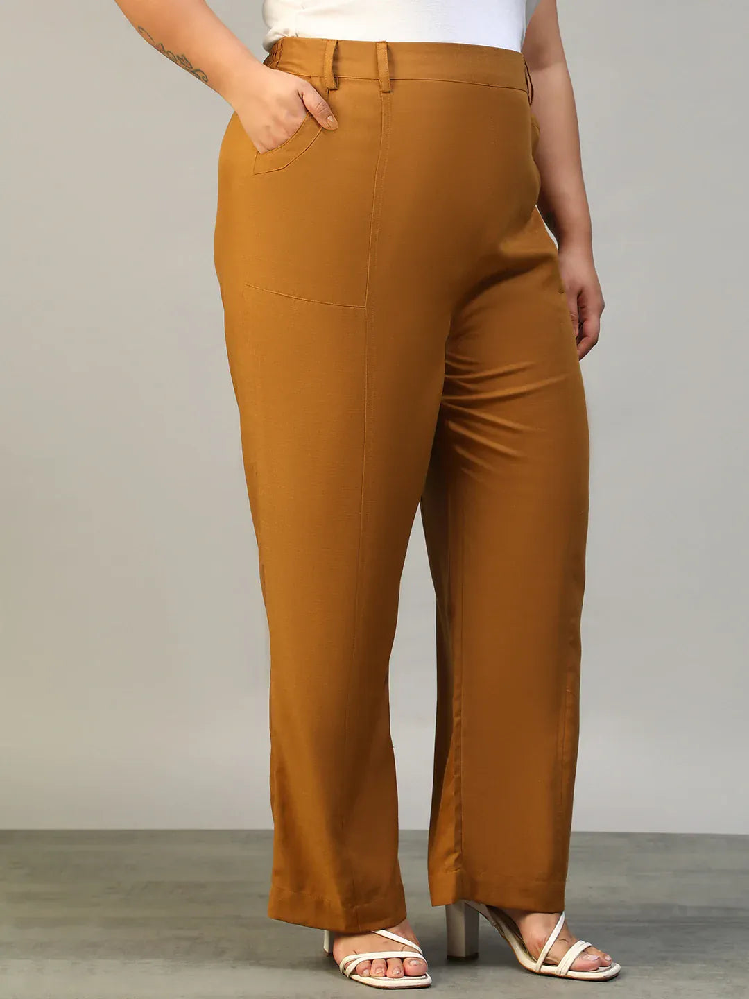Plus Size Mustard Pant