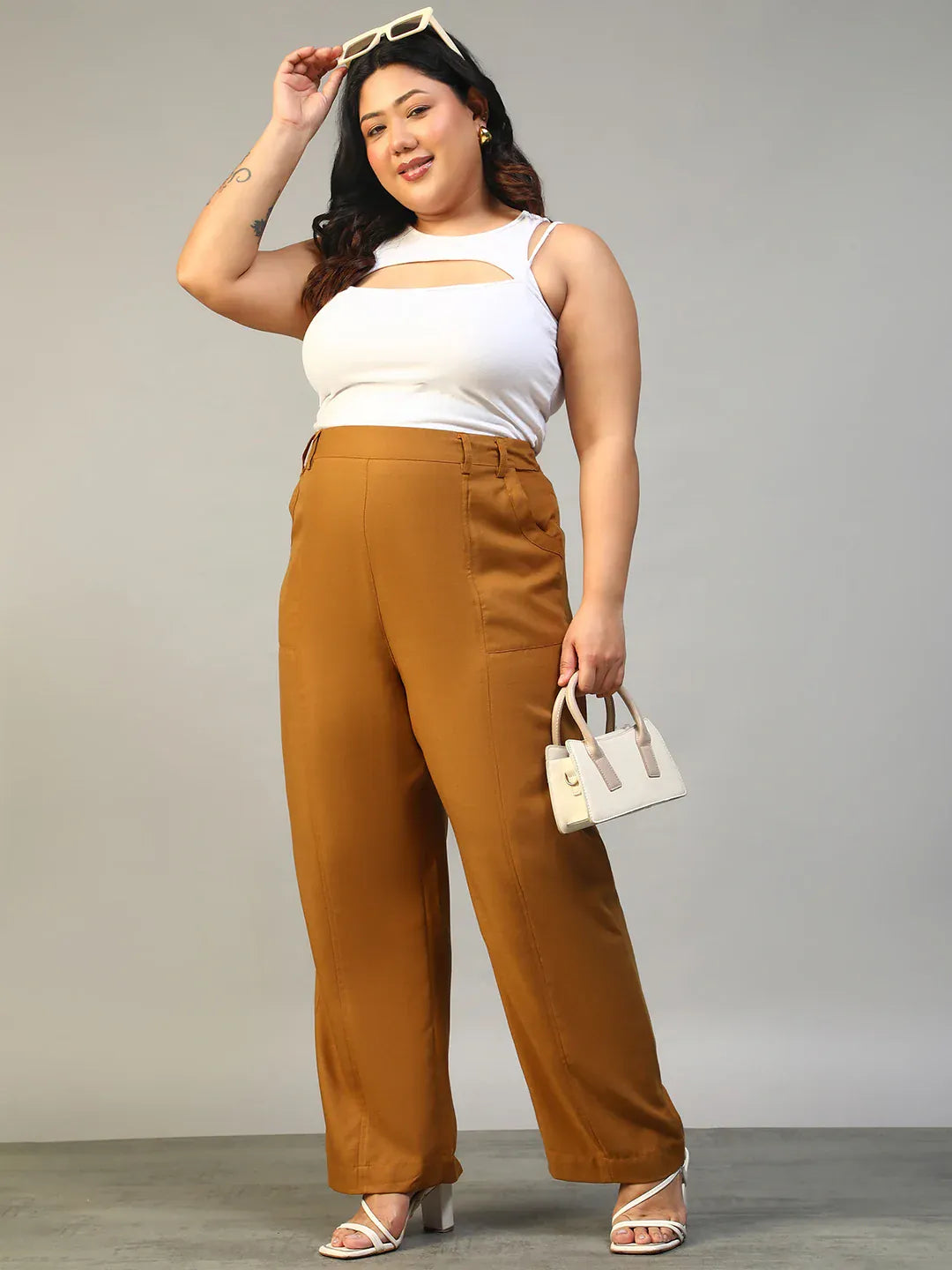 Plus Size Mustard Pant