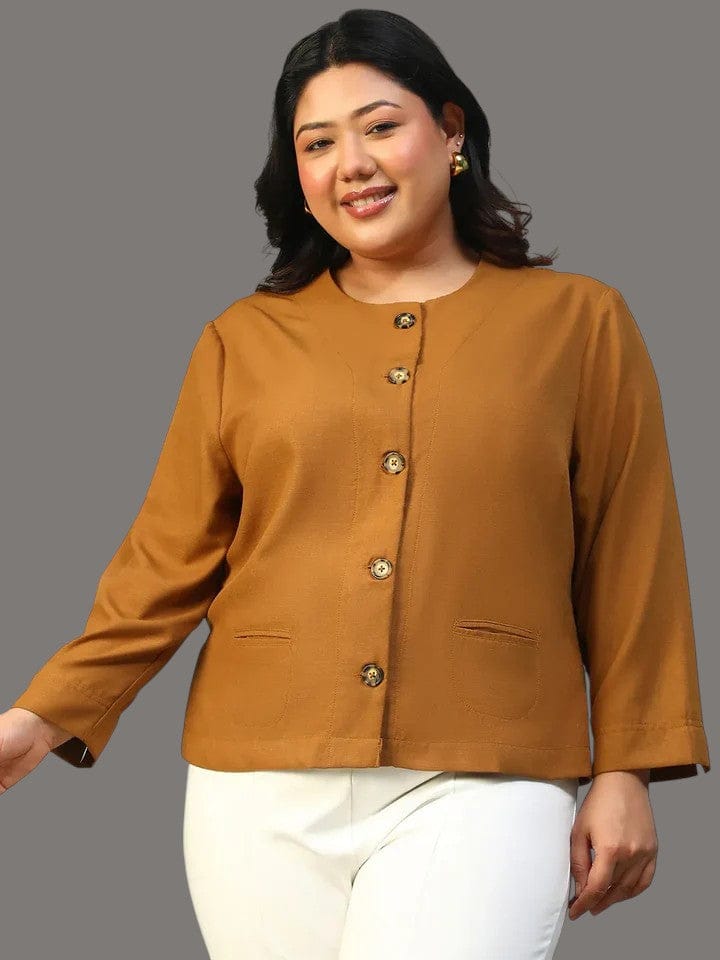 Plus Size Mustard Top