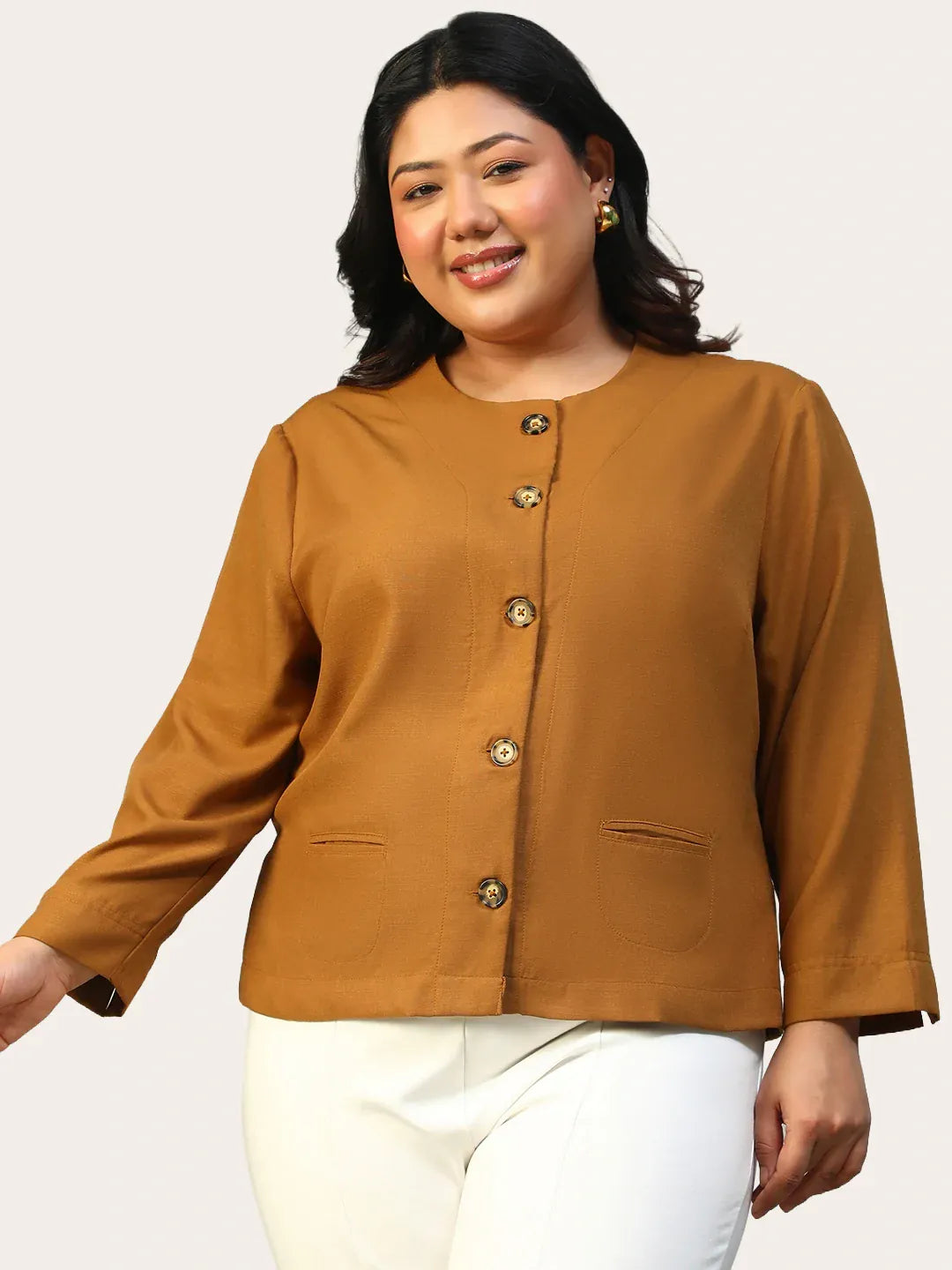 Mustard Plus Size Women's Top