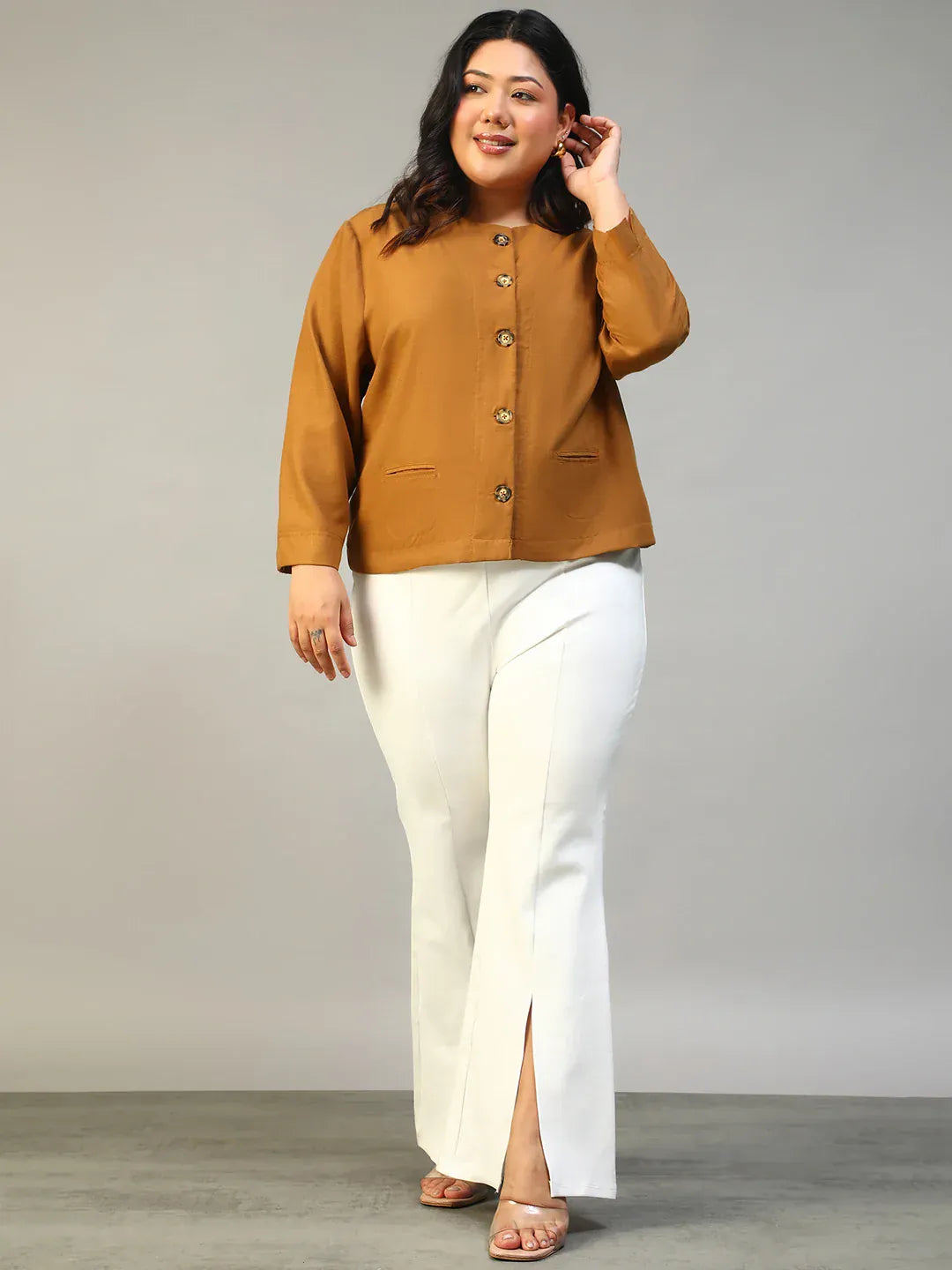 Mustard Plus Size Women's Top