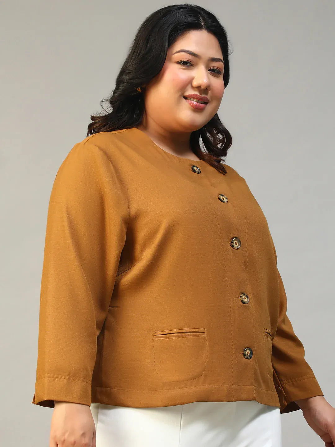 Mustard Plus Size Women's Top