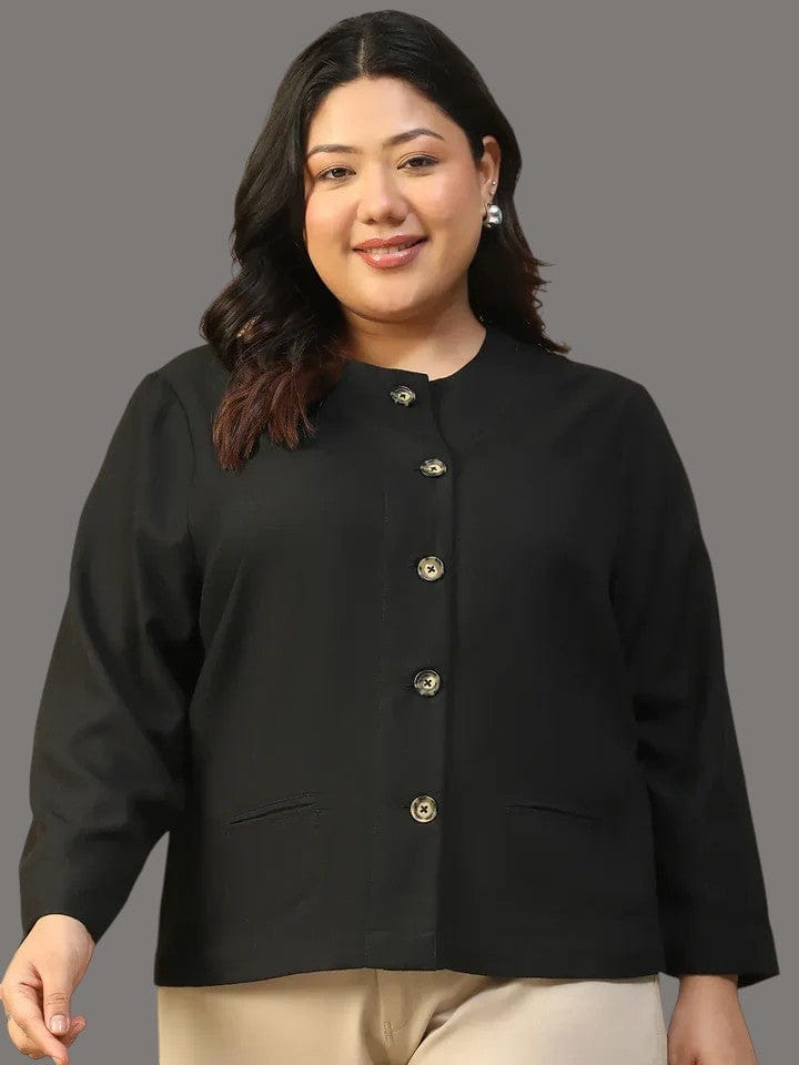 Plus Size Black Top