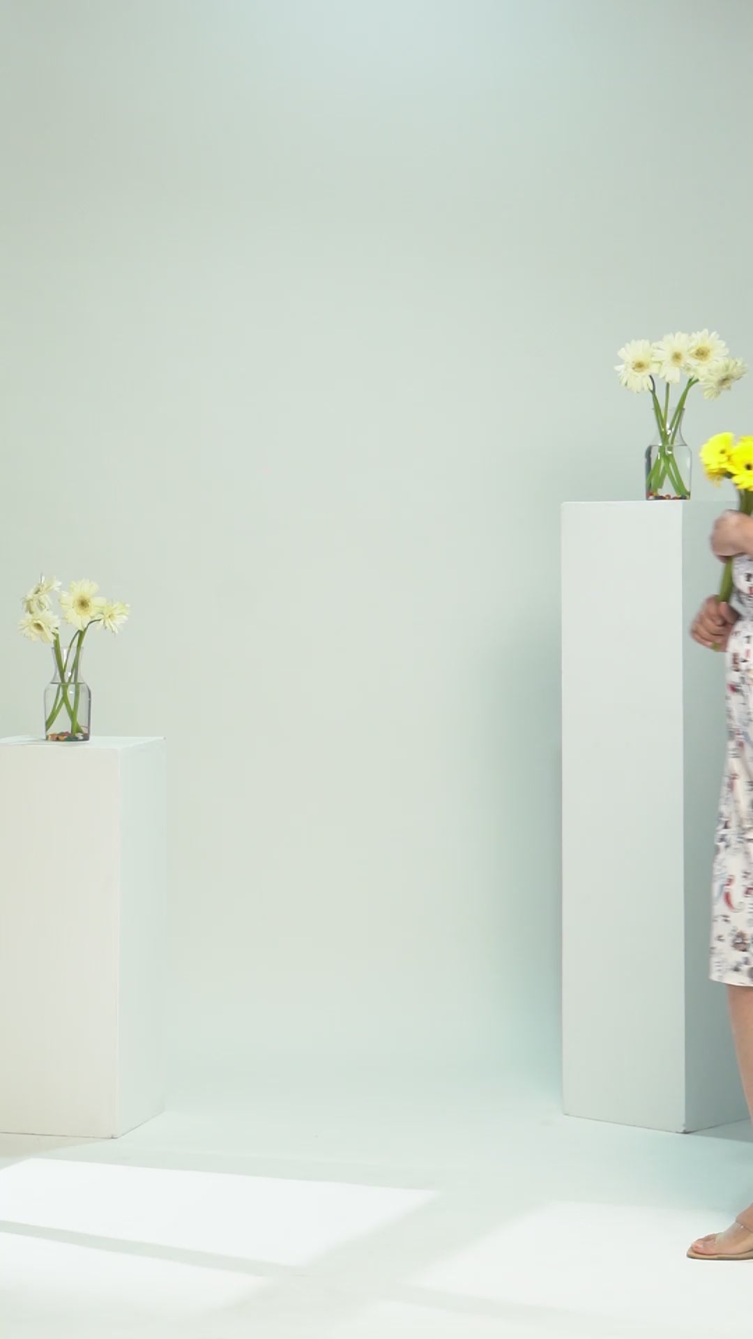 White Floral Print Short Sleeve Knee-Length Plus Size Curvy Dress