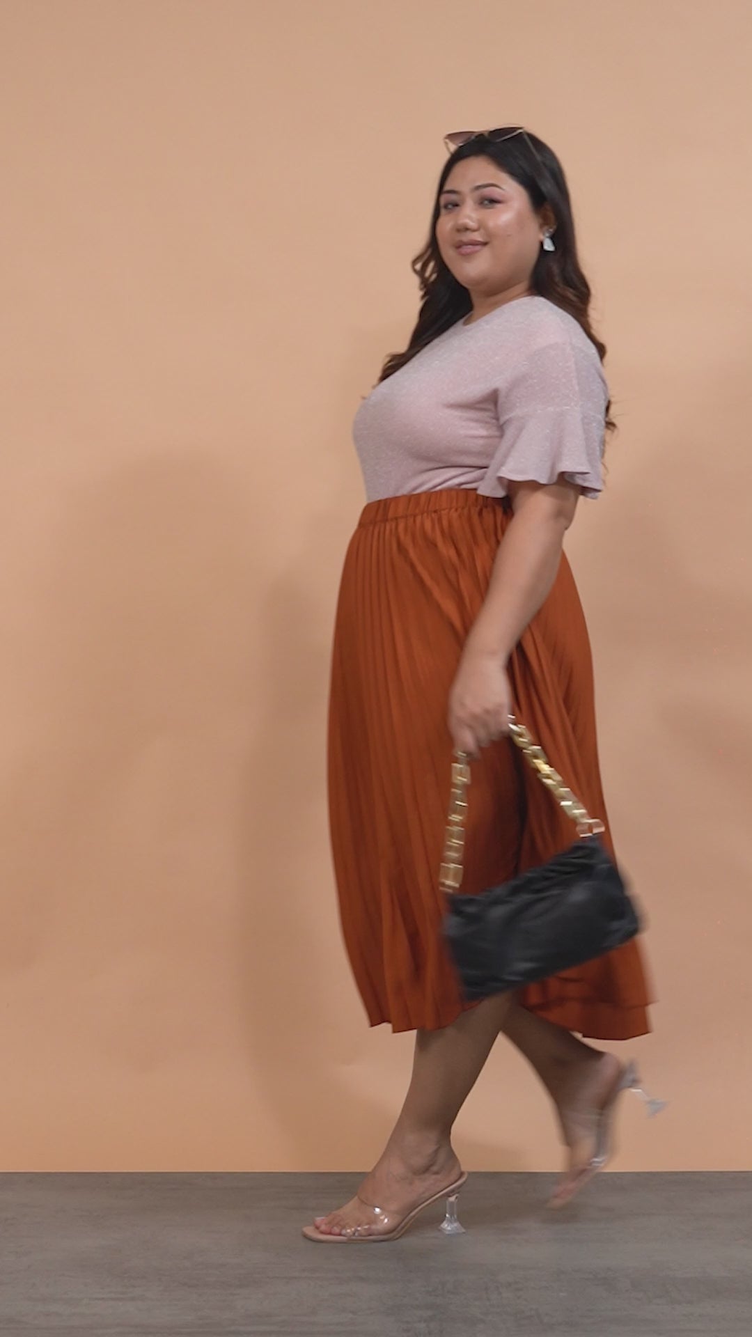Plus Size Rust Skirt