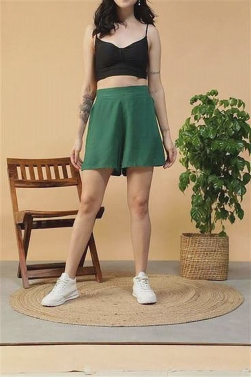 Women Green Short